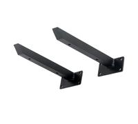 supporti per mensole, Staffa for mensola in metallo nera (10-35) cm, confezione da 2 con viti e tasselli(15cm/5.9in)
