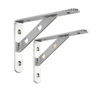 supporti per mensole, Staffe for mensola triangolari in acciaio inossidabile 304, 2 pezzi, spessore 15-60 cm, 2-4 mm(25cm-thick 3mm)
