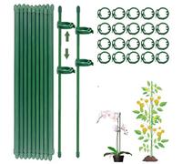Supporti per Orchidee, 20 Pezzi Tutori per Piante, Viene Fornito con 20 Moschettoni con 40 cappucci protettivi, Sostegno per Piante, Bastoni Piante Supporto, Tutori per Piante(80PCS)