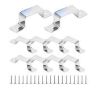 Supporti per pali di recinzione, 10 pezzi, supporto robusto per pannello di recinzione e, hardware di riparazione robusto per picchetti, cemento, legno, porta, giardino, cortile, posteriore