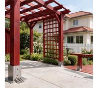 supporti per pali in legno Base Per Pali Per Recinzione Per Carichi Pesanti, Pergola Con Viti, Quadrati Per Cassetta Delle Lettere/gazebo/pergola/ringhiera Ponte(5 pcs,L W 50 x 50mm/H 80mm)