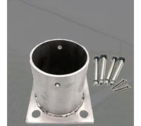 supporti per pali in legno Base Per Palo Per Recinzione, 1/2/3/4/5/6/7/8/9/10 Pezzi, A Catena Per Capannone In Legno/portico/patio/altalena, Staffe Solida Pesante(DIA 50 x 80MM/2 x 3.1IN)