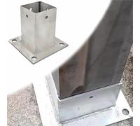 supporti per pali in legno Basi di ancoraggio flangiate per sostenere ringhiere di recinzioni/pergole/ponti, base di ancoraggio per pali di recinzione in legno(90x80MM/3.5x3.1")