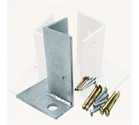 supporti per pali in legno Kit di staffe di base per pali per pergola universali da 40 x 40 mm, basi di ancoraggio flangiate per legno/cassetta postale/recinzione(18 pcs)