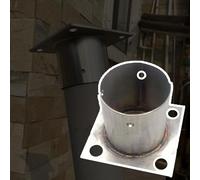 supporti per pali in legno Staffa Di Base Per Padiglione Per Recinzione In Legno, Supporto Per Palo Rotondo Per Portico/Patio/Pali Luminosi/Pali Rotondi Bandiera(DIA 80 x 80MM/3.1 x 3.1IN)