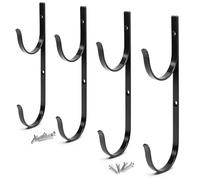 Supporti per Pali Telescopici - Supporto per Pali da Piscina PRO | Gancio di Fissaggio del Telescopico in Lega di Alluminio, Ganci per Piscina A Spazzola | Set di Ganci