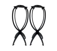 Supporti per parrucche pieghevoli, Porta Parrucca 2 Pz 36x17cm Multicolor(Black)