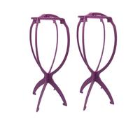 Supporti per parrucche pieghevoli, Porta Parrucca 2 Pz 36x17cm Multicolor(Pink)