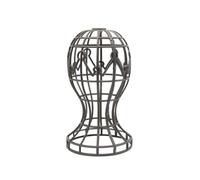 Supporti per parrucche pieghevoli, Supporto for parrucca pieghevole in plastica a forma di lanterna da 3 pezzi, multicolore(Black)