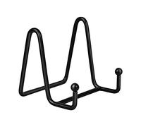 Supporti per Piatti da Esposizione - Cavalletti in Ferro per Piatti Decorativi, Cornici Foto, Cartoline e Mini Tele - Ideali per Arte da Tavolo - Altezza 7,6 cm - Nero (1 Pezzi)