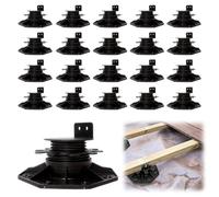 Supporti per Piedistalli, 20 Pezzi Supporti Regolabili Pavimento per Lastre da Patio da 30-60m Piedini Regolabili con Capacità di 800kg Carico per Assi da Terrazzo Sottostruttura in Legno WPC e Pietra