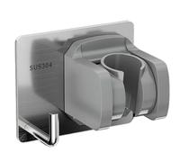 Supporti per soffioni doccia, Supporto for maniglia for doccia ad angolo regolabile in acciaio inossidabile Il supporto for tubo flessibile for quadrato viene fornito con gancio for l'acqua(Silver)