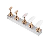 Supporti per supporti per punte per unghie Set di supporti per espositore per unghie finte Set per pratica di nail art Scaffale per mostra di unghie magnetiche in oro
