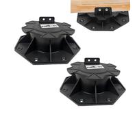 Supporti per travetti,Supporto per solai, Supporto per lastra in legno con piedini da patio regolabili da 2 pezzi, Piedistalli con cuscinetti per patio, cuscinetti a piastra resistenti all'usura, di b