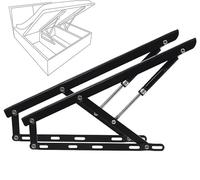 Supporti pneumatici per materassi, Meccanismo di sollevamento idraulico del letto da 2 pezzi(Black,60cm/2ft)