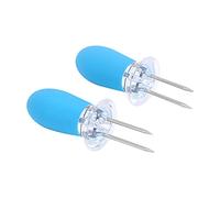 Supporti riutilizzabili per pannocchie di mais, in acciaio inox, per barbecue, barbecue, campeggio, feste, picnic, gas, carbone, affumicatore, porcellana, carne, verdure, salsicce di pollo, 2 pezzi