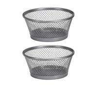 Supporti rotondi in metallo per casa e ufficio, per riporre graffette, puntine da disegno, elegante design in metallo e soluzione compatta per riporre spille