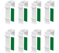Supporti tende a rullo, morsetto, fissaggio senza forare, 8 pezzi, bianco, pl...
