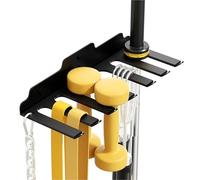 Supporti verticali da parete per bilancieri, Gancio for bilanciere e organizer for sigillante nero montato a parete(8 hook)