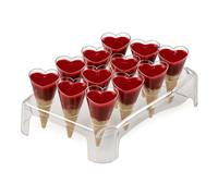 Supporti Wave 5pz e 60 Coni Cuore Trasparenti - GOLDPLAST - Eventi Finger Food