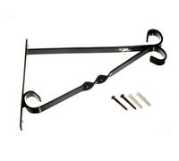 Supporto 30.5cm 300mm da Parete Cesto Nero Plastic Rivestito Acciaio W/ Viti Pz.