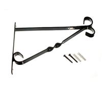 Supporto 30.5cm 300mm da Parete Cesto Nero Plastic Rivestito Acciaio W/ Viti Pz