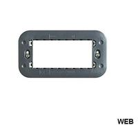 Supporto 4 Posti nero compatibile Living International 2 pezzi