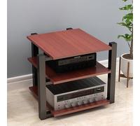 Supporto a 2/3/4 ripiani per apparecchiature stereo e componenti, elegante torre AV rossa (65 cm)