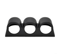Supporto a 3 fori da 52 mm per montaggio su pilastro del cruscotto, pannello in plastica ABS triplo metro per auto, camion, furgoni, staffa di montaggio nera da 5,1 cm, montaggio (viti non incluse