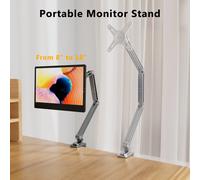 Supporto a braccio lungo per supporto per monitor iPad Galaxy Xiaomi Tablet Kindler Tablet Supporto da scrivania Supporto magnetico per telefono con clip