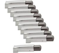 Supporto a Cerniera Clip-Top per Fermo Angolare 10 Pezzi, Argento, Lunghezza: 73