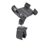 Supporto a clip con meccanismo di bloccaggio per asta da 13 mm e 43 mm | Rotazione a 360 gradi, impugnatura in gomma, stabile e sicura per tapis roulant per bici, dispositivi da 4,7 a 7,5 pollici