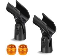 Supporto a clip per microfono, regolabile a 180 gradi, con adattatore a vite maschio da 5/8" a femmina da 3/8", per microfono cablato (adattatore in metallo)