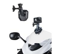 Supporto a clip per parabrezza moto, morsetto per parabrezza per DJI Osmo Action 6/Osmo Nano/Osmo 360/Action 5 4, Hero 13 12 11 10 9 8, compatibile con Insta 360 X5 X4 Action Cam