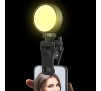 Supporto a clip per telefono, morsetto per fotocamera con luce per selfie, attacco per lampada LED con connettore a vite da 1/4", supporto compatto per treppiede, scrivania, accessorio fotografico