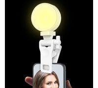 Supporto a clip per telefono, morsetto per fotocamera con luce per selfie, attacco per lampada LED con connettore a vite da 1/4", supporto compatto per treppiede, scrivania, accessorio fotografico