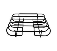 Supporto a Coste, con 4 Inserti, Grande Supporto Verticale in Acciaio, per Grigliare Carne, per l'uso in casa, in Cucina, Durante Picnic, Barbecue e Feste all'aperto