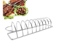 Supporto a costine per griglia | Supporti per nervature da barbecue, accessorio da cucina in acciaio lavabile in lavatrice per barbecue da giardino, terrazza campeggio picnic all'aperto