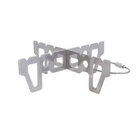 Supporto a croce in acciaio inox, supporto portatile per fornelli ad alcol, supporto pieghevole antiruggine, per picnic all'aperto, campeggio, escursionismo, pesca, arrampicata, 9,5 x 3 cm