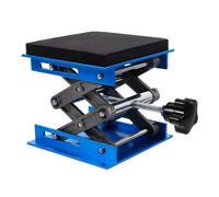 Supporto a Forbice Piattaforma in Lega di Alluminio, da Laboratorio | Piano 10x10 CM Antiscivolo in EVA, Base in Ferro e ABS, per Chimica, Vetri e Banco Elettronico