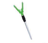Supporto a forma di Y per canne da pesca con struttura in alluminio robusto e geometria ottimizzata per uso a terra (verde)