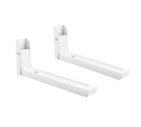 Supporto a microonde Pieghevole - Supporto Bianco, Pieghevole, Ideale per Risparmiare Spazio, Realizzato in Acciaio Resistente, Facile da installare e spostare.