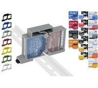 Supporto a montaggio su guida DIN "Dual" per 18 Shelly: 1 Gen3, 1 PM Gen3, 2 PM Gen3, i4 Gen3, Plus 1, Plus 1 PM, Plus 2 PM, Plus i4, Plus 0-10V Dimmer, Wave 1, Wave 1 PM, Wave 2 PM, Wave Shutter