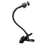 Supporto a morsetto con filettatura da 1/4" per smartphone, 28 cm | Braccio a collo d'oca lungo flessibile per baby monitor e smartphone, struttura in metallo, regolabile a 360 gradi