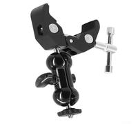 Supporto a morsetto per fotocamera con filettatura da 1/4" per DSLR, staffa per campo, supporto girevole a doppia testa a sfera per lega di alluminio e acciaio inossidabile, morsetto da 1,4-5,5 cm