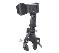 Supporto a morsetto per microfono girevole con presa sicura adatta per oggetti rotondi da 16 mm a 47 mm, per montaggio in studio e sul palco