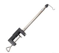Supporto a morsetto per smerigliatrice rotante con asta in acciaio regolabile che si estende da 25,4 a 71,1 cm e capacità di 6,3 cm, morsetto da tavolo resistente