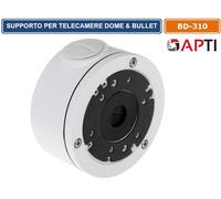 SUPPORTO A MURO METALLICO DA ESTERNO DEEP BASE PER TELECAMERE DOME E BULLET CCTV