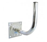 Metronic Supporto a muro per parabola Acciaio zincato Fissaggio robusto 46 cm Grigio