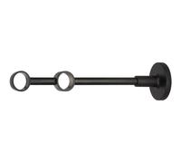 Supporto a muro per profilo tondo 2 vie Wire Ø 2 x L 20 cm nero Nero